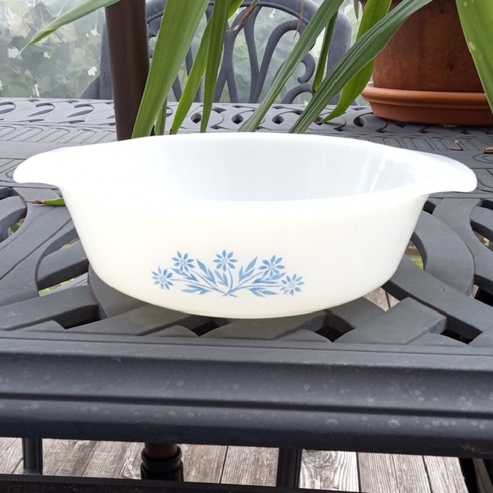 Anchor Hocking Fire King with Blue Floral Pattern